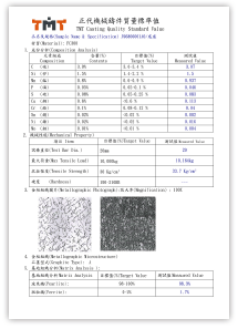 TTB-20A鋳物質量標準値